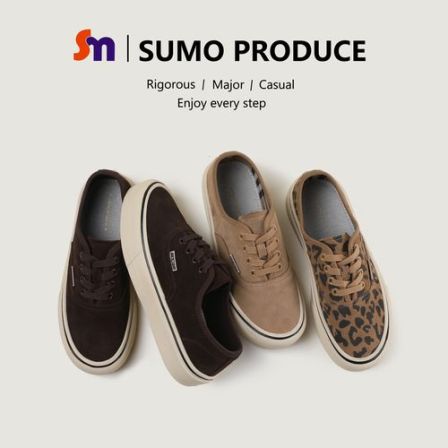 素陌春季新款豹纹休闲鞋系带乐福鞋牛皮板鞋女极简风学生单鞋902