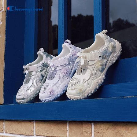 Champion冠军女大小童鞋春夏季新款透气大网眼芭蕾玛丽珍运动鞋