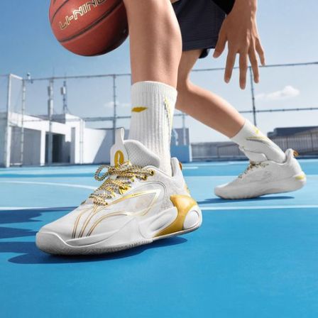 D减震低帮篮球鞋丨李宁儿童男大童2026年风影2 V3春季新款YKBW036