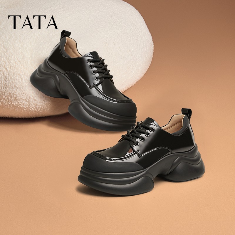 TATA他她厚底小皮鞋女松糕底单鞋女制服鞋JK鞋CCJ03CM5主图