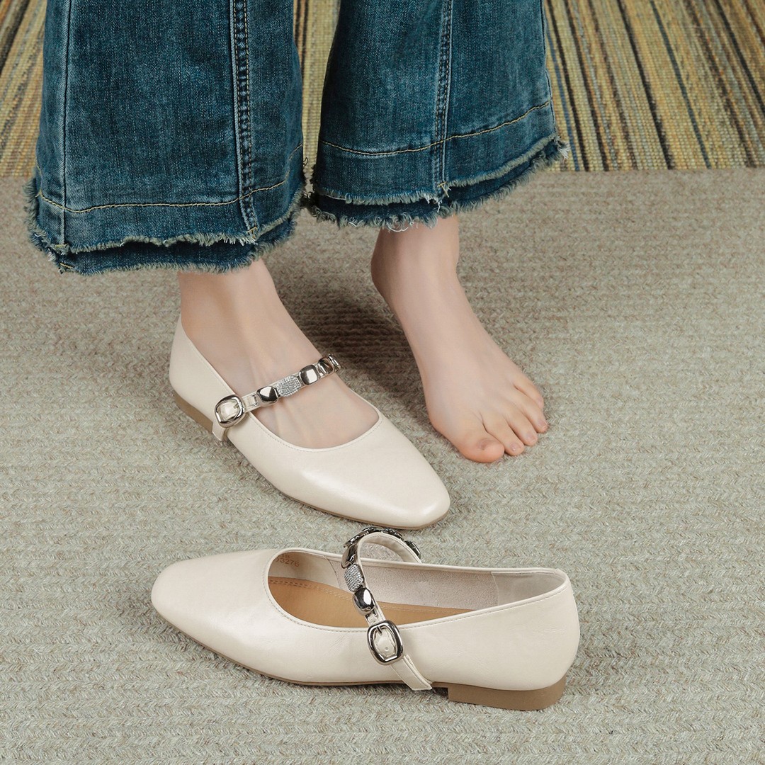 【FOXER】春季时尚百搭浅口粗跟方糖玛丽珍女鞋主图