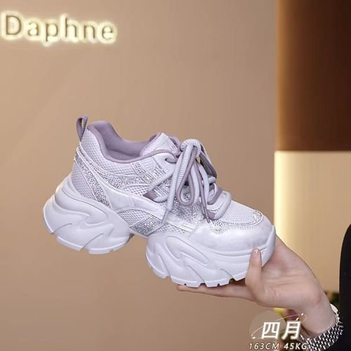 达芙妮早春新款厚底增高老爹鞋女INS时尚潮流百搭系带休闲女鞋LL主图