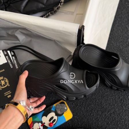 DONGXYA｜厚底时装巴家坡跟凉拖鞋｜8cm橡塑百搭舒适透气防滑