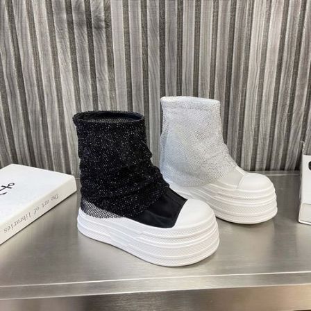 2026春夏款千丝万缕镂空ins风短靴小个子女增高百搭潮款女鞋9021