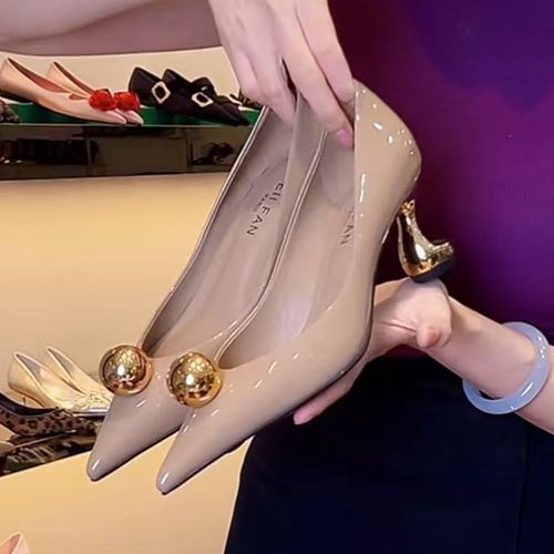 中跟单鞋女2026春秋新款气质高级感法式绝美软底女鞋子9152主图