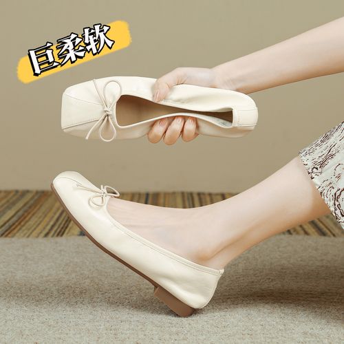 【FOXER】方头蝴蝶结玛丽珍鞋单鞋百搭浅口春季时尚软底F0251237主图