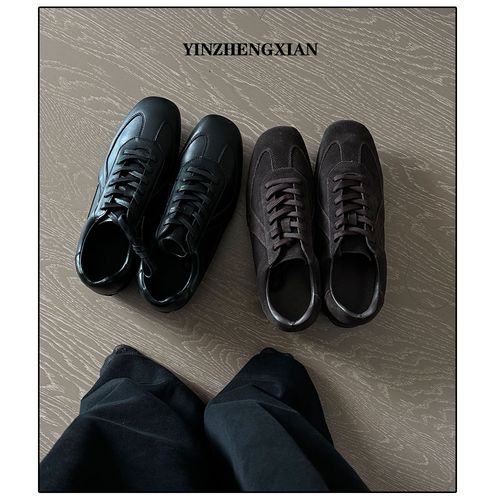 尹政贤 5cm内增高经典cleanfit复古老钱风男士德训鞋休闲运动鞋主图