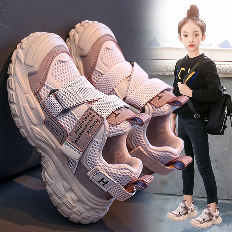 官网C&K女童运动鞋春季新款2026儿童网面透气中大童轻便羽毛球鞋主图