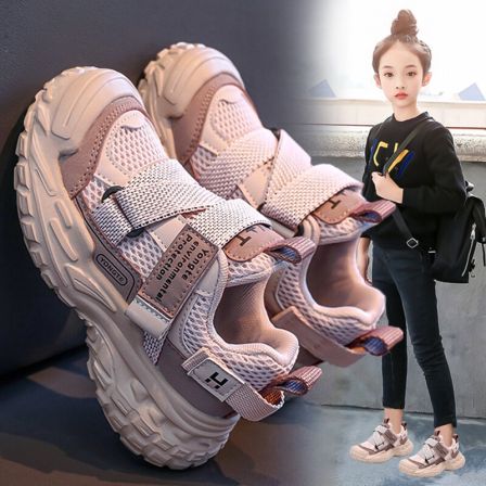 官网C&K女童运动鞋春季新款2026儿童网面透气中大童轻便羽毛球鞋