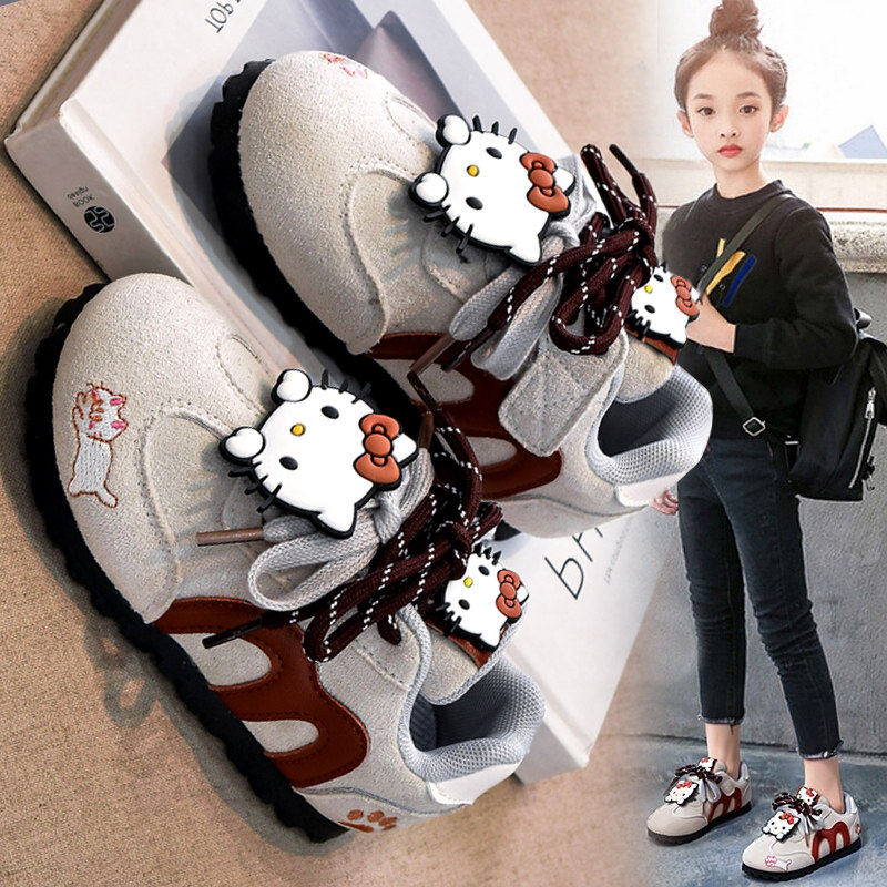 官网C&K女童鞋子运动鞋2026新款春季儿童kt猫德训鞋女孩公主板鞋主图