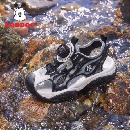 巴布豆男童儿童凉鞋夏季软底包头防滑沙滩鞋中大童运动风轻便舒适