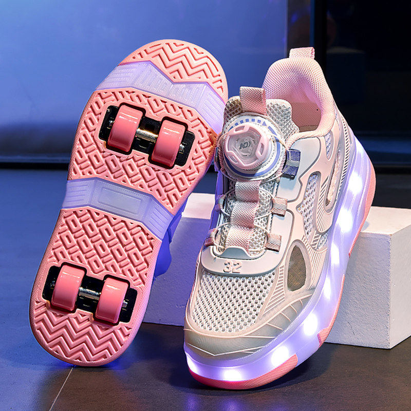 官网C&K女童暴走鞋2026新款夏季儿童溜冰鞋女孩可收带轮子轮滑鞋主图