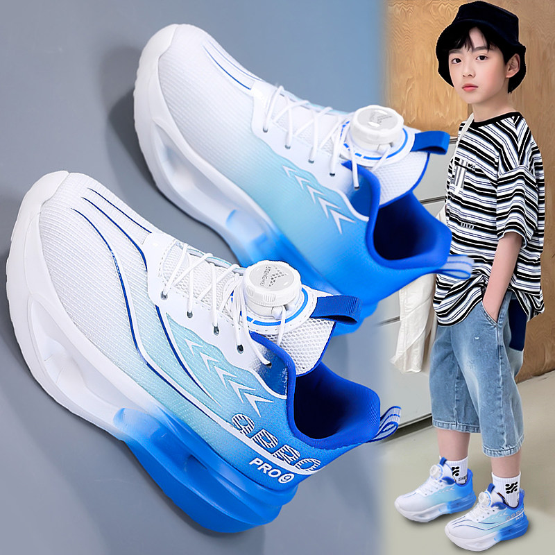 李宇新男童跑步鞋春季2026新款儿童运动鞋中大童网面透气学生跑鞋主图