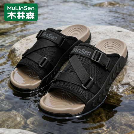 木林森拖鞋男士夏季透气外穿休闲凉拖鞋户外男款沙滩鞋凉鞋一字拖