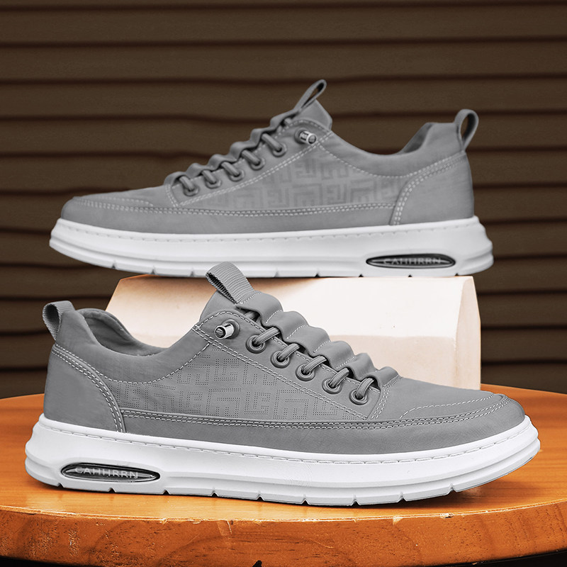 帆布男鞋2026新款夏季透气休闲板鞋一脚蹬工作运动老北京冰丝布鞋主图