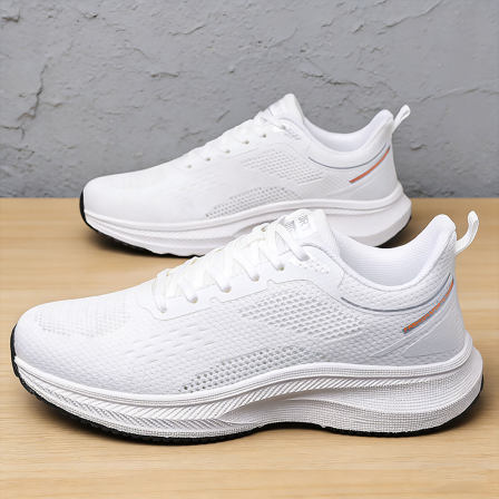 白色鞋子男鞋夏透气双网运动鞋46大尺码防臭网鞋学生夏季飞织跑步鞋