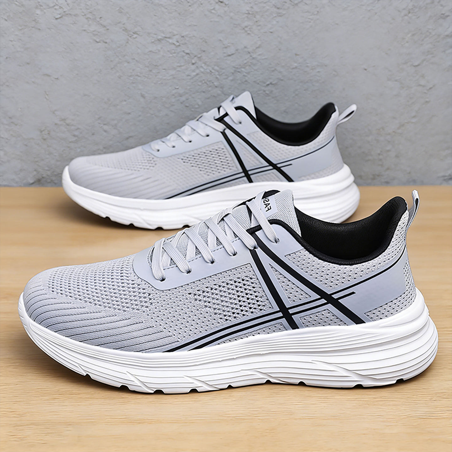 46码男鞋大尺码男网面运动鞋薄款夏季透气鞋男款软底防臭休闲网面鞋主图