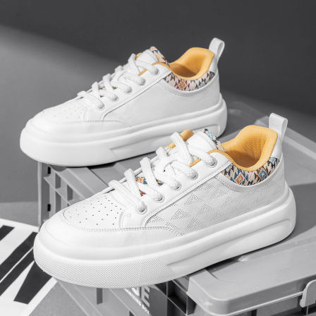 鞋子男鞋夏季透气休闲板鞋男款高级感百搭巨好看爆款配西裤小白鞋