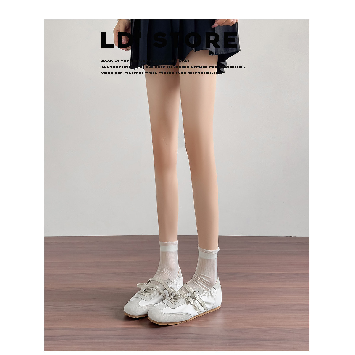 真皮~内增高芭蕾德训鞋女2026春季新款运动玛丽珍鞋薄底休闲单鞋主图