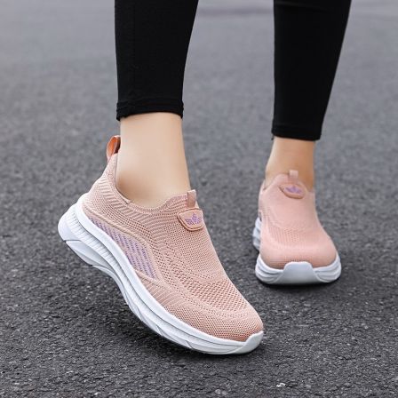 张凯丽老人鞋子女2026新款夏季透气一脚蹬妈妈鞋中老年舒适运动鞋