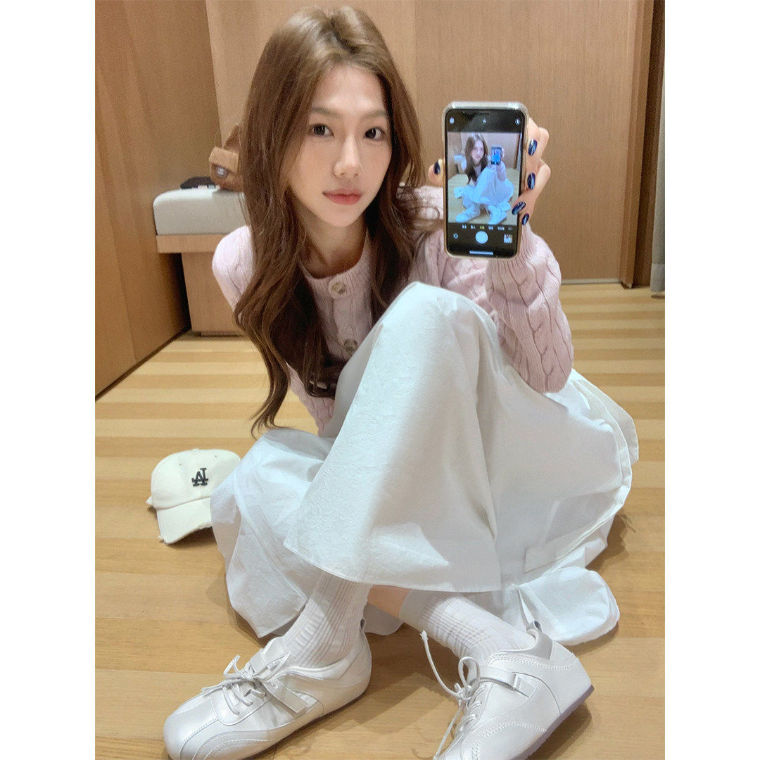 【晁然专属】苏茵茵练习生德训鞋~5cm内增高魔术贴赛车鞋主图