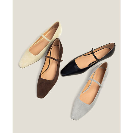 【鞋匠女王×精致好货】法式气质方头中跟玛丽珍女鞋粗跟浅口单鞋