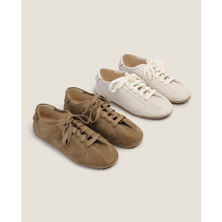 【鞋匠女王×高阶时髦风】薄底休闲运动鞋好穿显瘦绒面系带德训鞋