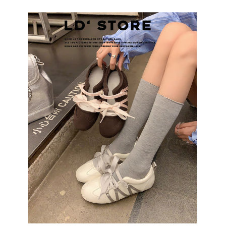 真皮~内增高机能风芭蕾德训鞋春透气浅口运动玛丽珍鞋休闲阿甘鞋