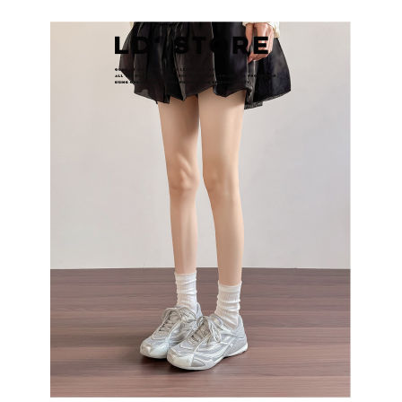 真皮~内增高银色德训鞋女2026新款春夏季网面透气厚底休闲运动鞋