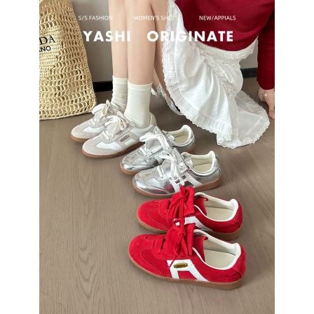 杨幂同款厚底百搭德训鞋女款2026春夏新款增高休闲运动阿甘鞋女鞋