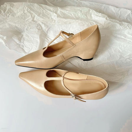 羊皮版~复古风优雅气质时尚显瘦百搭小皮鞋女舒适不累脚玛丽珍鞋