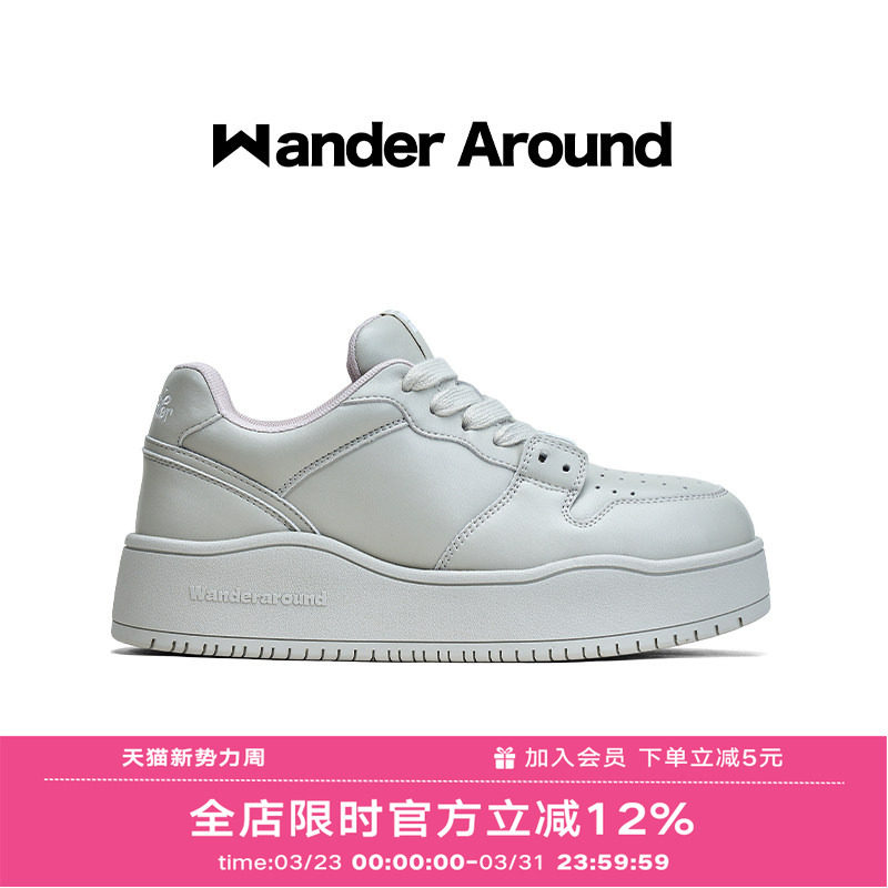 【孙燕姿同款】Wander around2026年新款复古厚底增高休闲板鞋女主图
