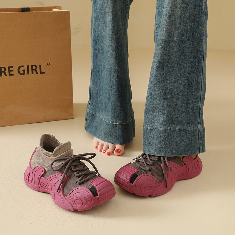 运动鞋女款2026新款春季透气飞织椰子鞋超轻便减震软底健身跑步鞋主图