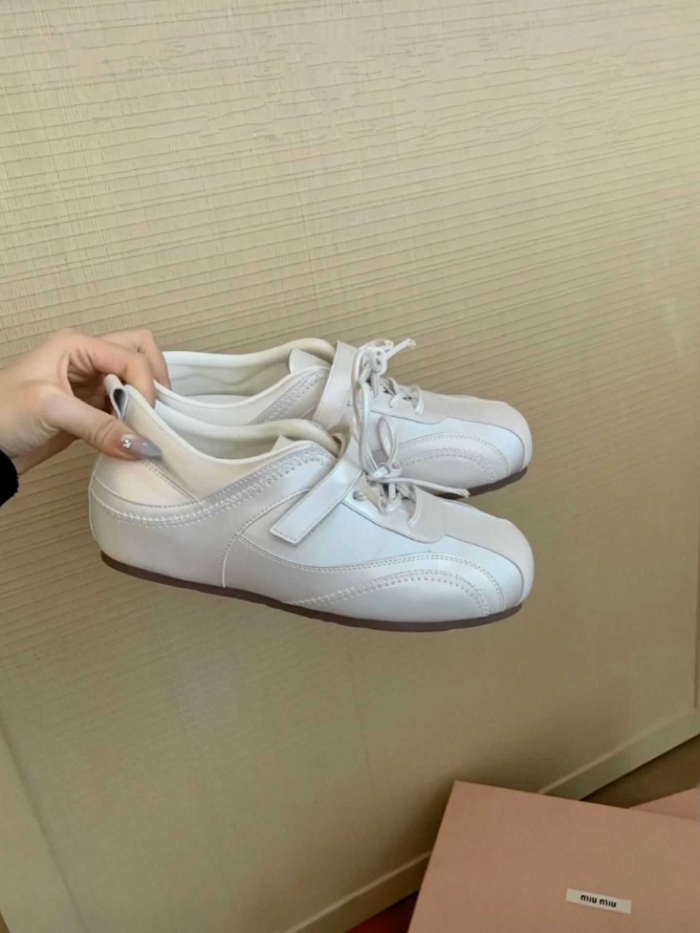 羊皮~5cm内增高芭蕾德训鞋女春夏新款绸缎魔术贴赛车鞋运动休闲鞋主图