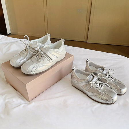 5cm内增高芭蕾风德训鞋女2026新款春季玛丽珍阿甘鞋休闲运动板鞋