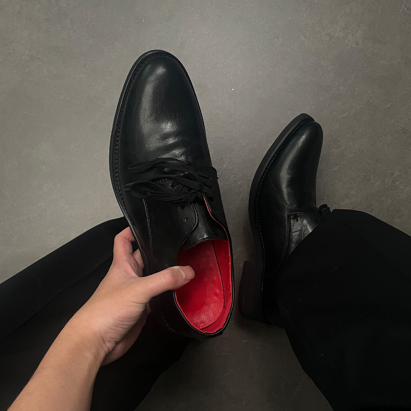 张凌赫同款红底皮鞋男商务正装结婚新郎鞋尖头褶皱巫师vibe德比鞋主图