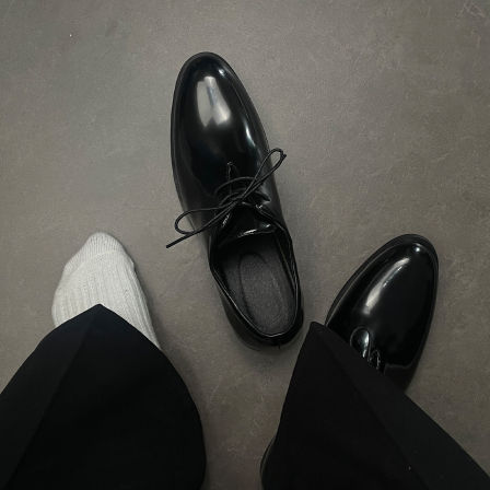 尖头德比鞋男生2026新款黑色皮鞋商务正装休闲通勤vibe厚底小皮鞋