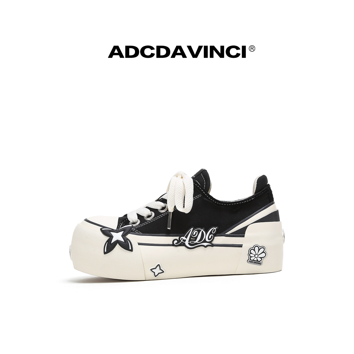 ADC达芬奇 小枕头系列 厚底硫化帆布鞋女 增高5.5cm防磨脚设计鞋主图