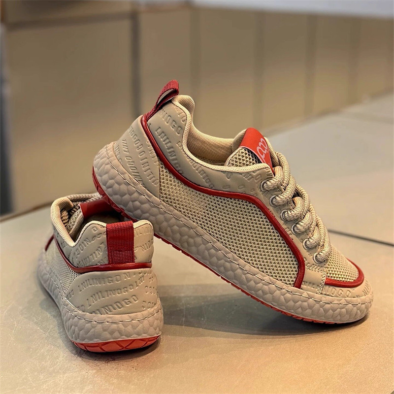 男鞋春季网面透气小众百搭厚底板鞋休闲运动上班工作软底轻便潮鞋主图