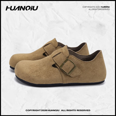 环球内增高勃肯鞋男鞋2026春季新款韩版一脚蹬包头拖鞋百搭穆勒鞋