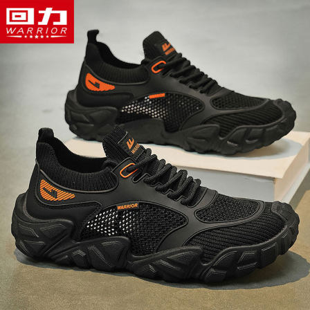 回力网面男鞋2026新款夏季透气软底跑步防臭开车休闲运动黑色网鞋