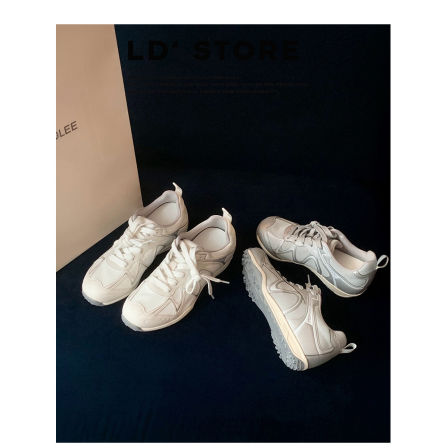 真皮~内增高透气休闲运动阿甘鞋女2026春夏季新款户外登山德训鞋