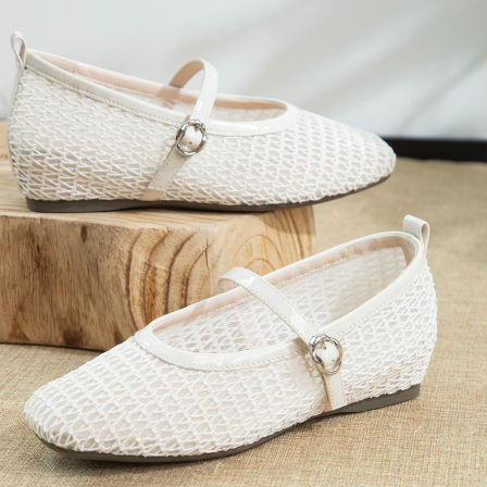 赵大喜|芭蕾玛丽珍鞋|编织镂空网格/羊纹超纤里 一字带 舒适百.搭