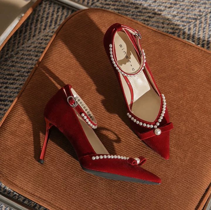 3.24小榴莲【跑单限购】珍珠高跟鞋83112 H809主图