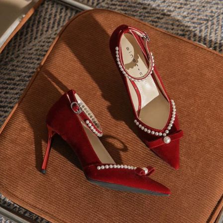 3.24小榴莲【跑单限购】珍珠高跟鞋83112 H809