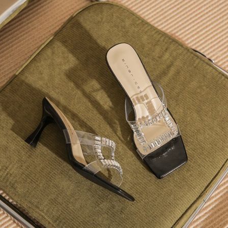 3.24小榴莲【跑单限购】跟7cm时尚方钻高跟鞋7309 H809