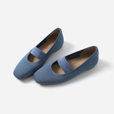 ED09018 茉莉雅集 简约圆头松紧袢舒适透气飞织玛丽珍软底单鞋女