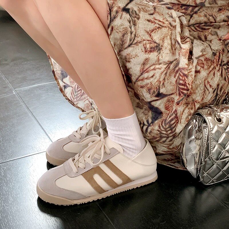 3.20小榴莲【跑单限购】跟高5牛皮+超仟百搭复古阿甘鞋7566-2H809主图