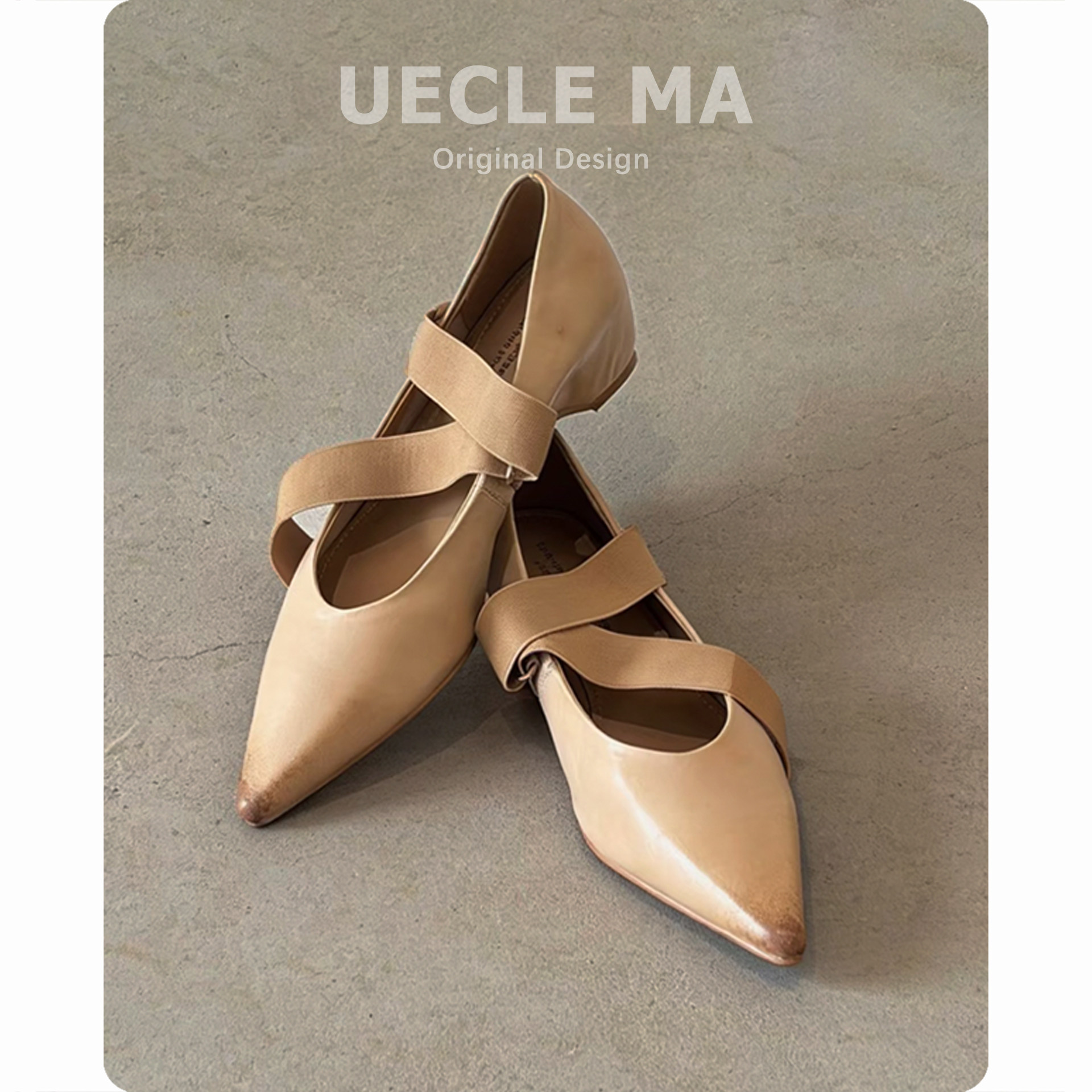 超软小羊皮~内增高复古玛丽珍女鞋气质工作鞋子绝美法式尖头单鞋主图