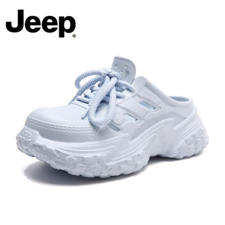 JEEP/吉普包头拖鞋女夏季外穿防滑厚底休闲凉拖踩屎感透气老爹鞋